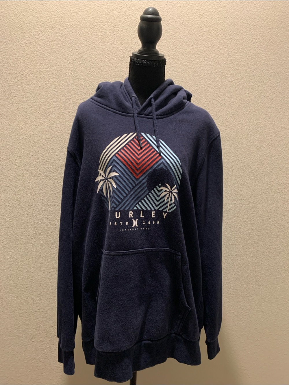 Hurley Men’s Navy Graphic Pullover Hoodie (Size XL)